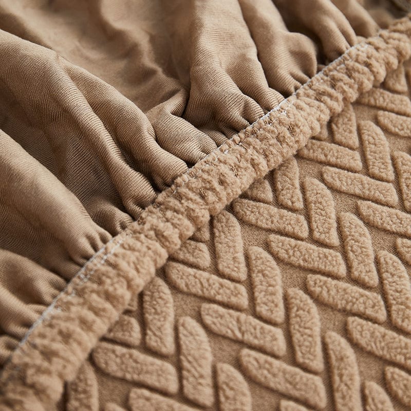 Vue d'ensemble de plusieurs coussins avec housses polaires