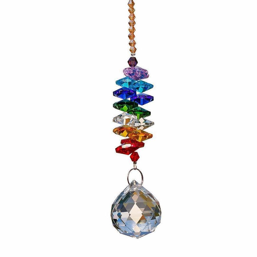 Capteur de soleil avec cristaux colorés suspendus