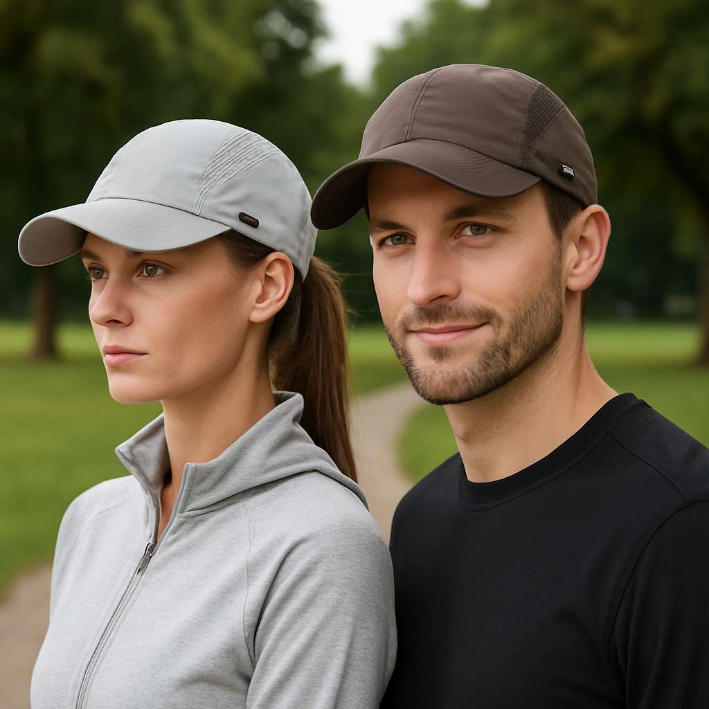 Personne portant une casquette sportive dans un parc ensoleillé