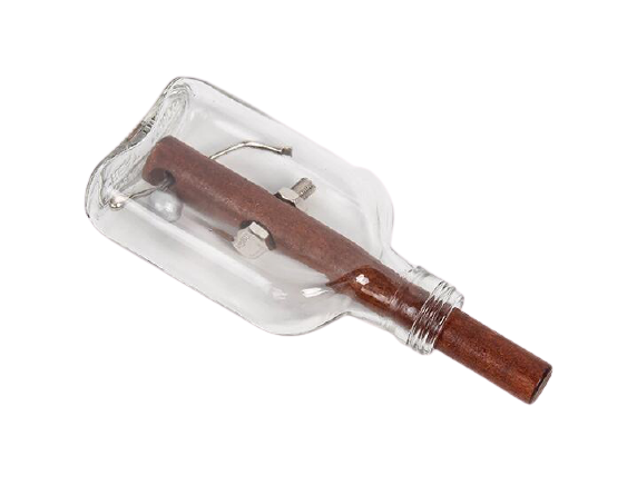 Casse-tête cigare en bouteille avec vis et tige métallique