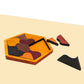 Tangram en bois Pique & Cœur avec pièces réversibles