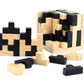 Puzzle 3D en bois avec pièces imbriquées