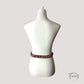Ceinture foulard rouge avec anneaux dorés tressés