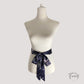Ceinture foulard bleu marine avec motifs étoilés pastel