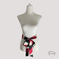 Ceinture foulard nouée, vue de côté, tissu satiné