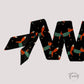 Ceinture foulard noire avec motifs renards colorés