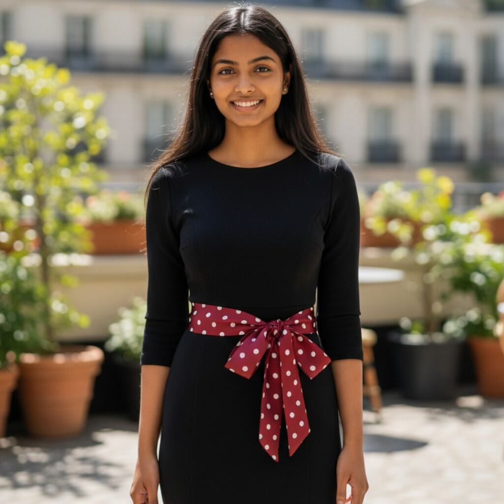 Vue d'ensemble de la ceinture foulard rétro rouge