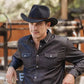 Chapeau cowboy avec large bordure et cordon intégré
