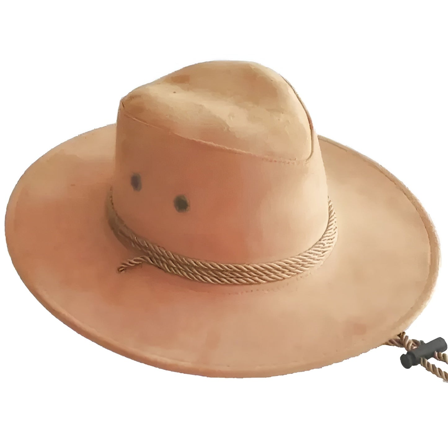 Chapeau cowboy en cuir orange avec bordure large