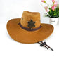 Chapeau de cowboy style shérif avec étoile métallique