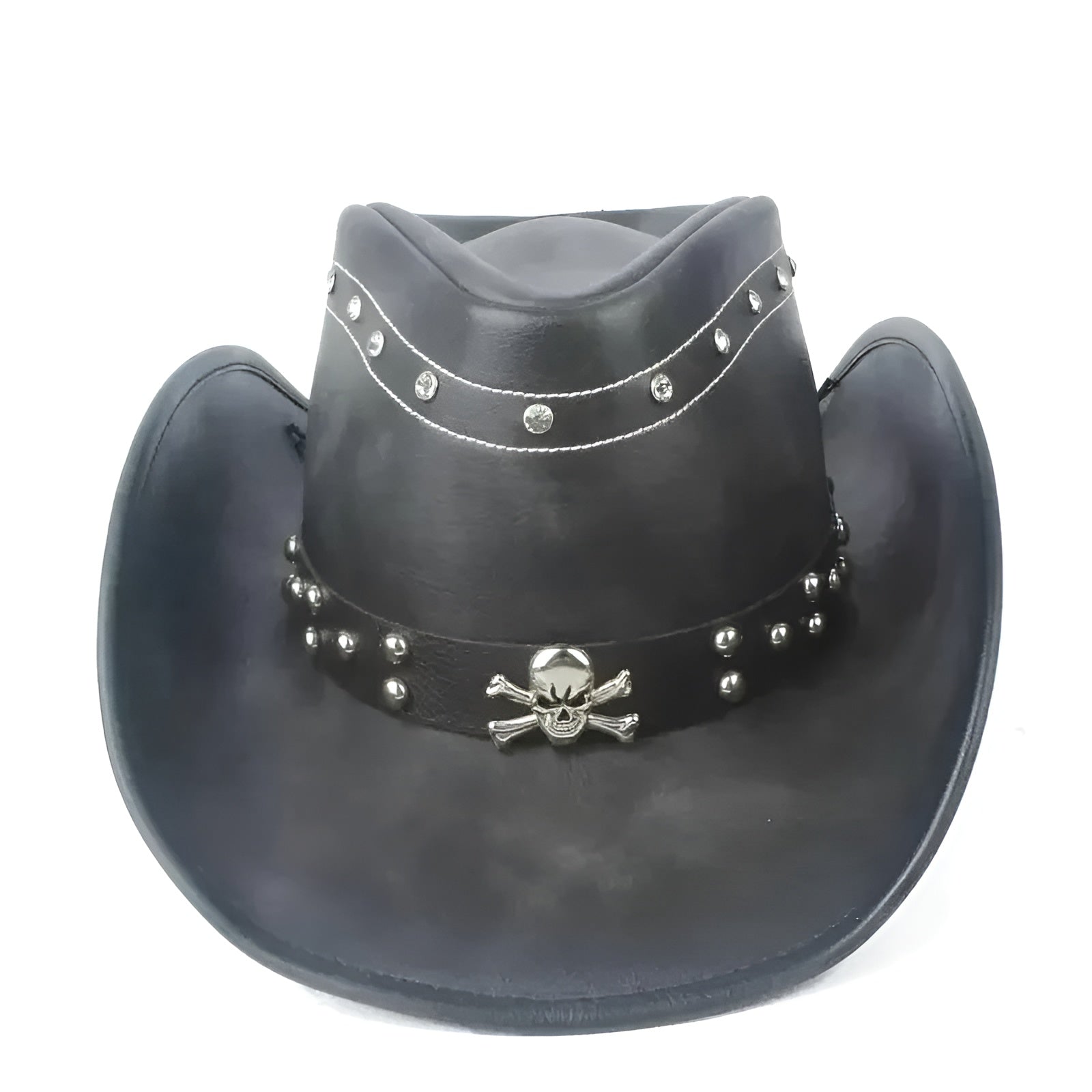 Chapeau Cowboy Cuir Véritable chapeau cowboy veritable cuir vue latérale