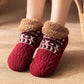 Chaussettes bordeaux en Pilou Pilou avec motifs ethniques
