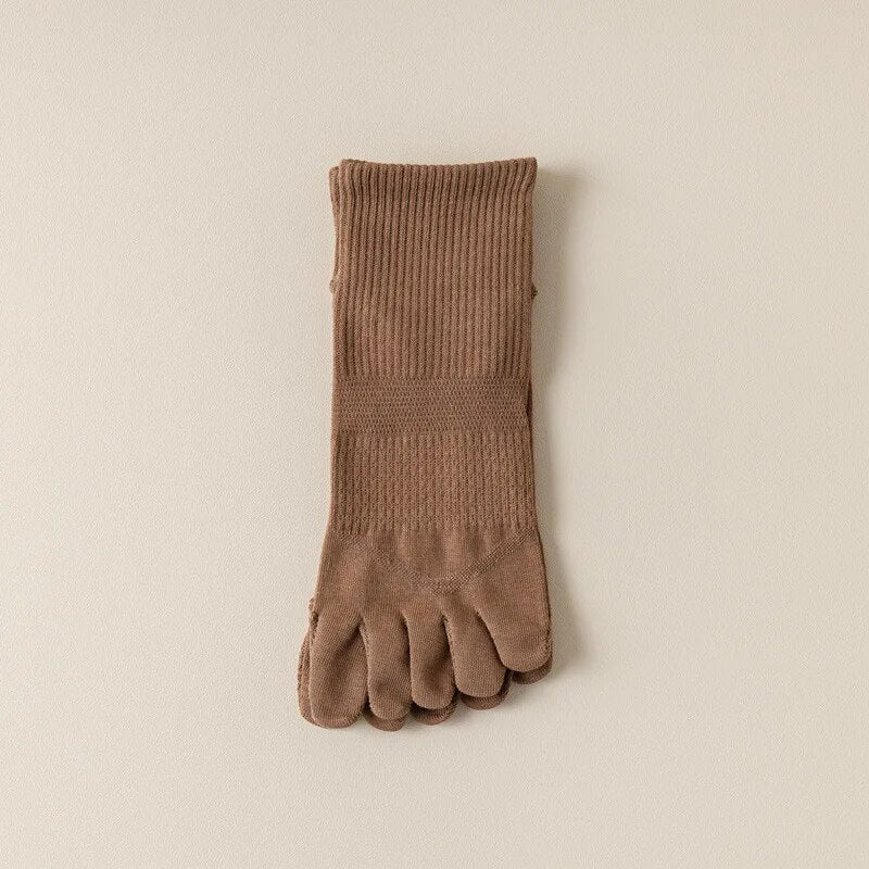 Chaussettes à orteils bleues, présentation en éventail