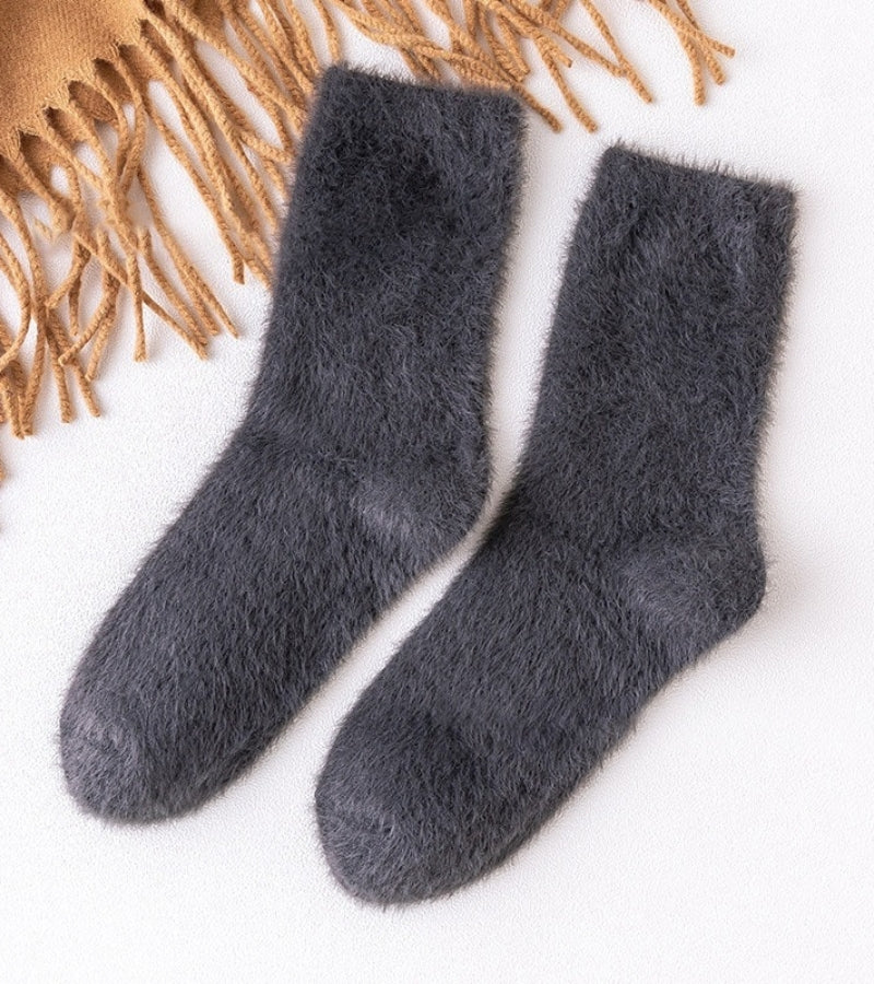 Chaussettes chaudes couvrant pied et cheville en pilou pilou