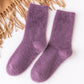 Vue d'ensemble de la chaussette moumoute violette