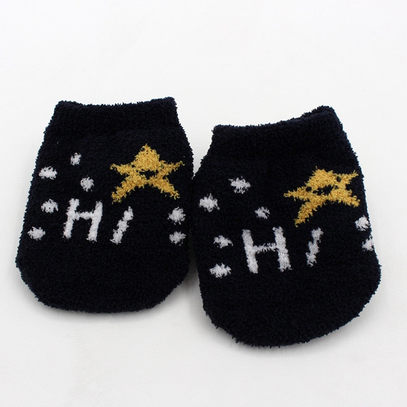 Chaussettes bébé colorées avec motif animalier