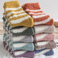 Chaussettes rayées gris foncé et blanc en Pilou Pilou