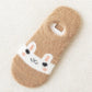 Chaussettes beiges en Pilou Pilou avec motif lapin
