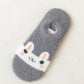 Chaussettes grises en Pilou Pilou avec motif lapin