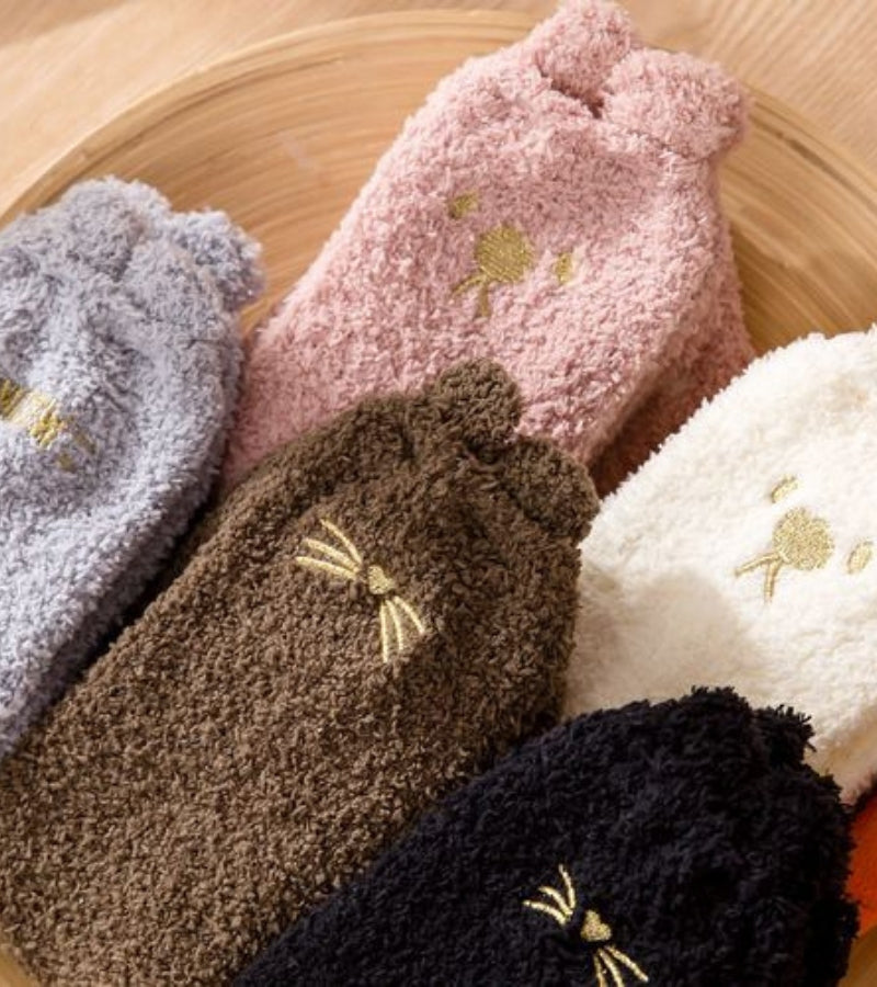Gros plan sur la texture douce et moelleuse des chaussettes