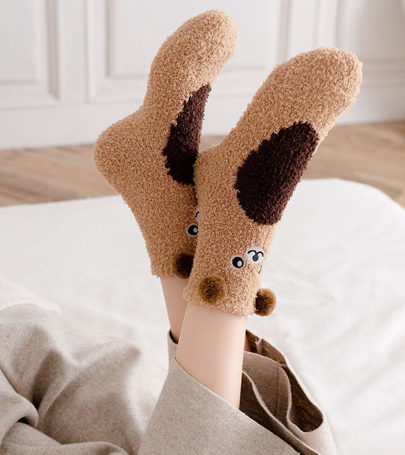 Chaussettes marron en Pilou Pilou, idéales pour l'hiver