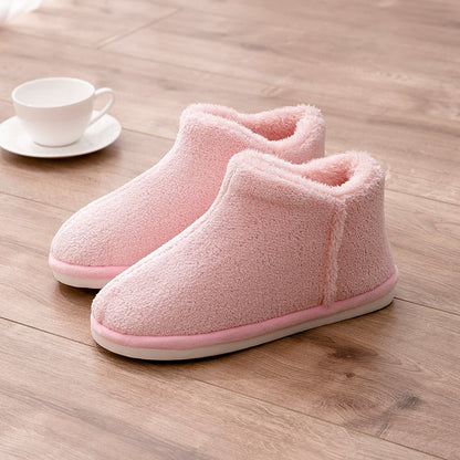 Chaussons montant enveloppant la cheville, vue de dessus