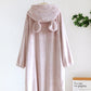 Chemise de nuit rose avec capuche et oreilles décoratives