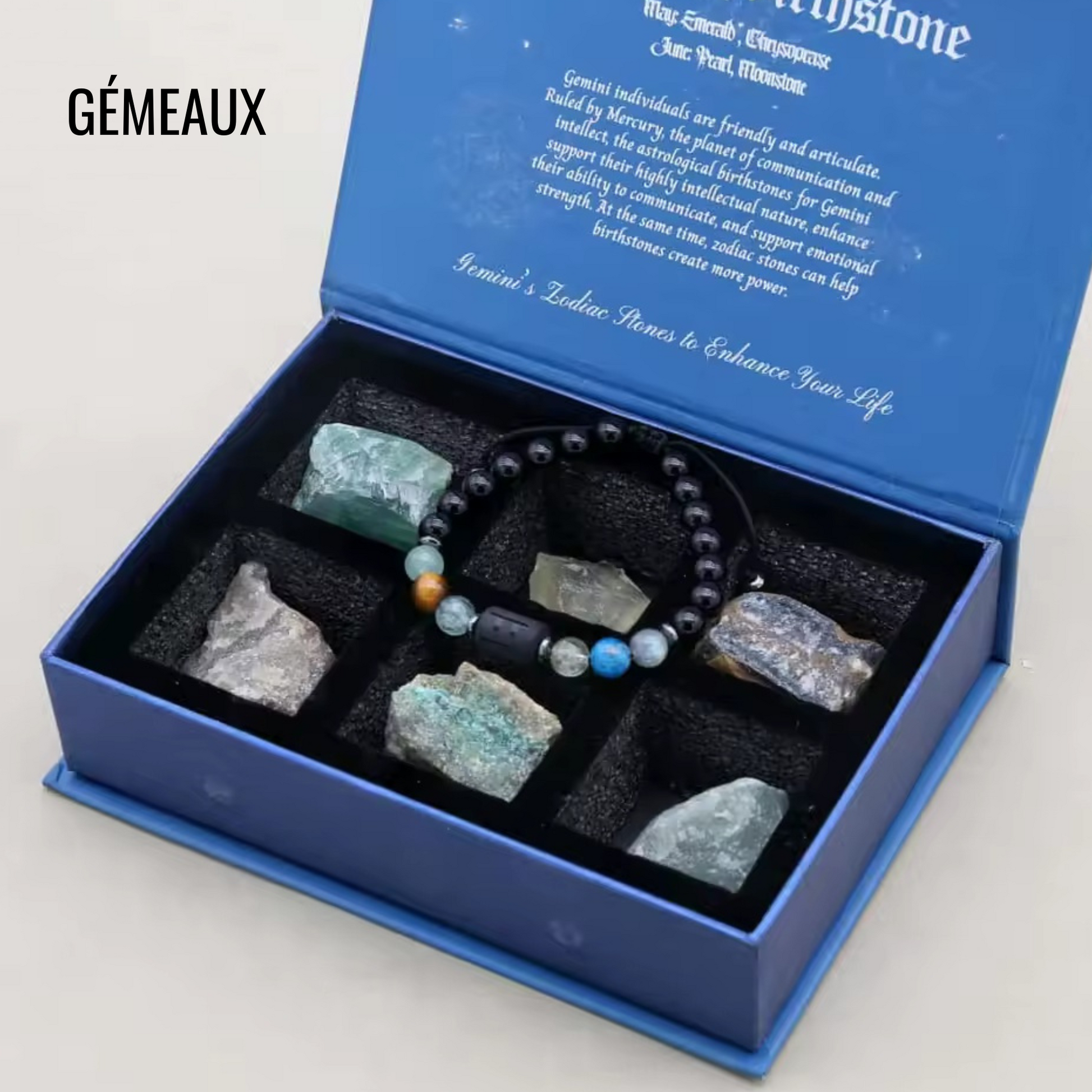 Coffret Astrologique Pierres Naturelles coffret astrologique bracelet pierres présentation du produit vue 24