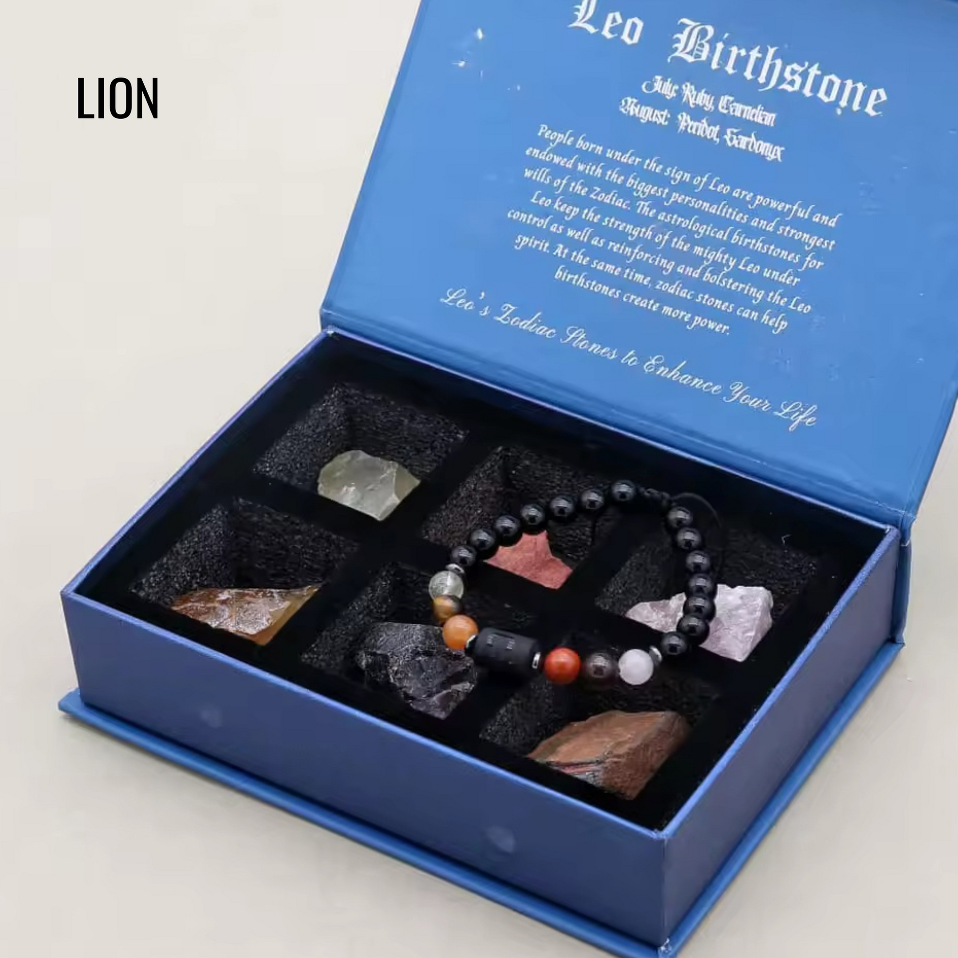 Coffret Astrologique Pierres Naturelles coffret astrologique bracelet pierres vue du matériau vue 18