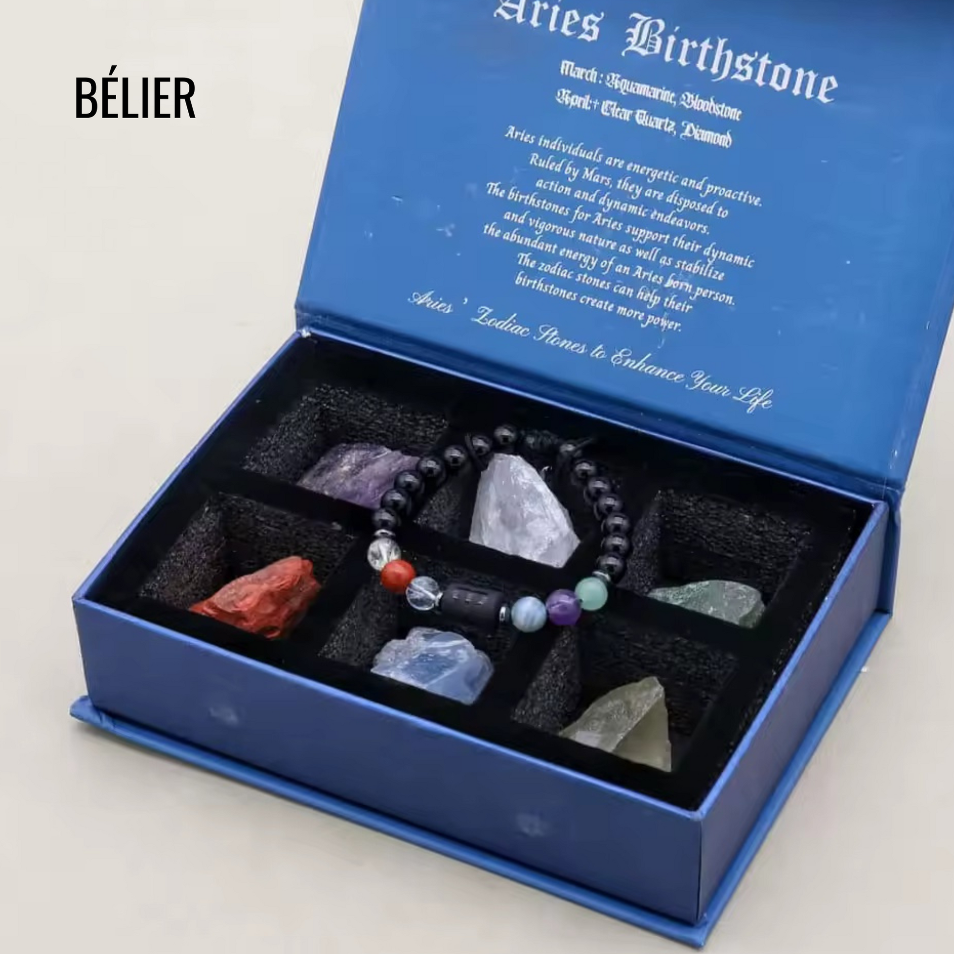 Coffret Astrologique Pierres Naturelles coffret astrologique bracelet pierres vue d'ensemble vue 19