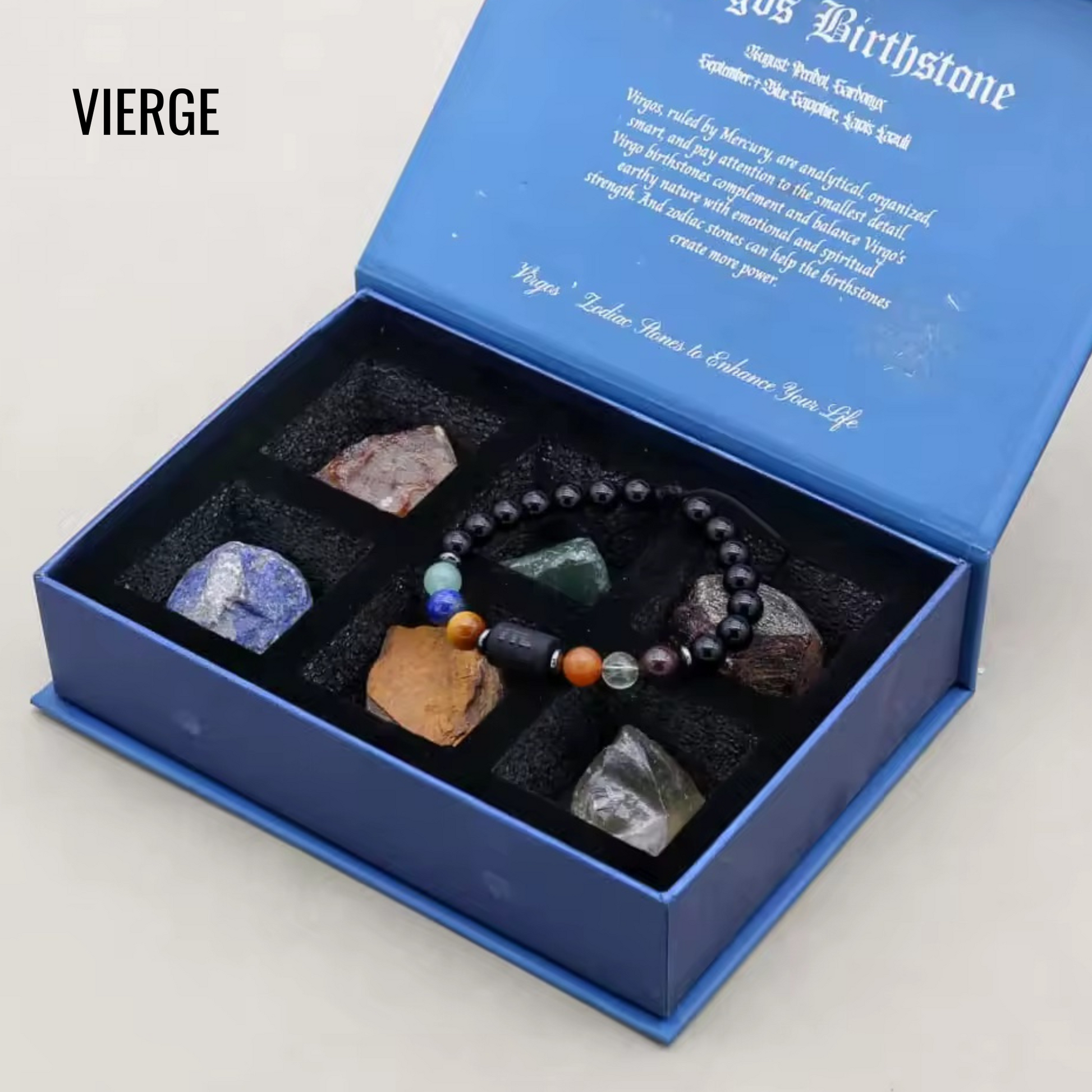 Coffret Astrologique Pierres Naturelles coffret astrologique bracelet pierres vue de face vue 22