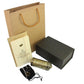 Coffret cadeau contenant un cryptex en métal élégant