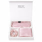 Coffret rose contenant des accessoires de nuit en soie
