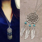 Collier attrape-rêve avec plumes et perles turquoise