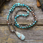 Collier en perles de Labradorite, Onyx et Amazonite