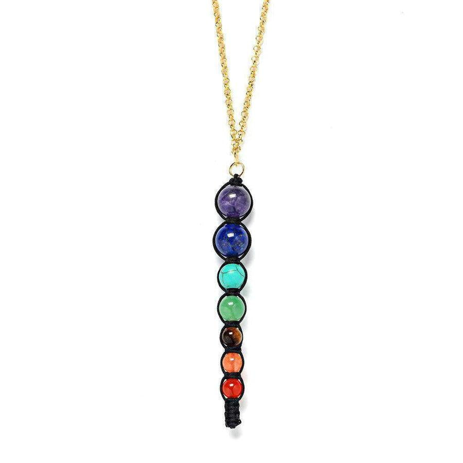 Vue d'ensemble du collier réglable 7 chakras