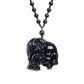 Collier ajustable en obsidienne avec éléphant sculpté