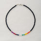 Collier ras du cou avec pierres naturelles colorées