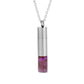 Pendentif en cristal de roche, flacon pour huiles, vue de face