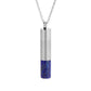 Pendentif opale, flacon discret, chaîne en acier inoxydable