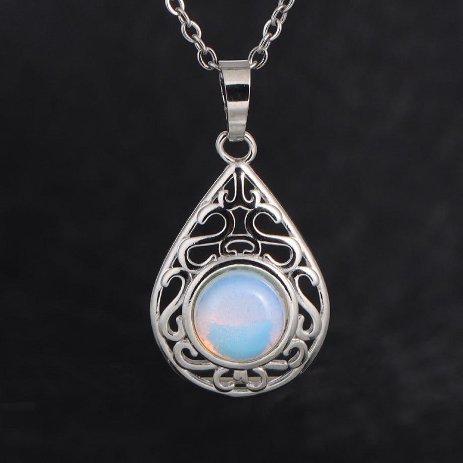 Vue du collier avec pierre jaspe brechique stabilisante