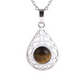 Pendentif goutte avec pierre opale lumineuse