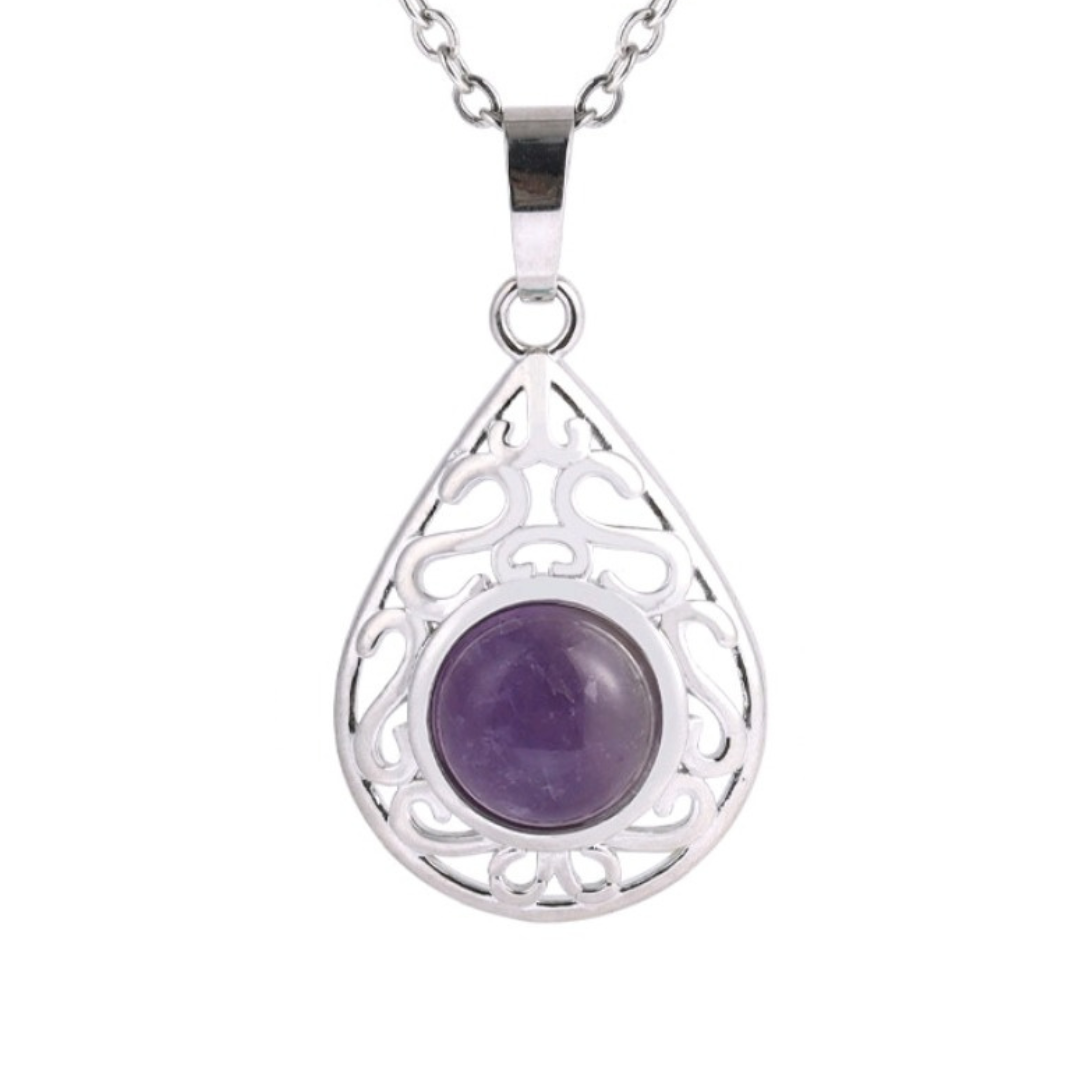 Collier goutte avec pierre lapis lazuli pour intuition
