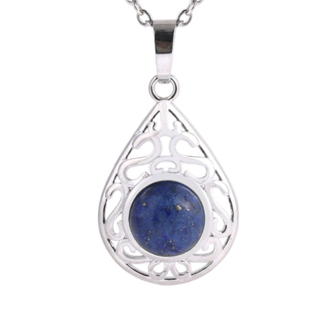 Collier goutte avec pierre naturelle et design harmonieux