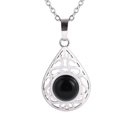 Collier goutte avec pierre améthyste pour sérénité
