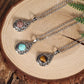 Pendentif goutte avec pierre labradorite pour protection