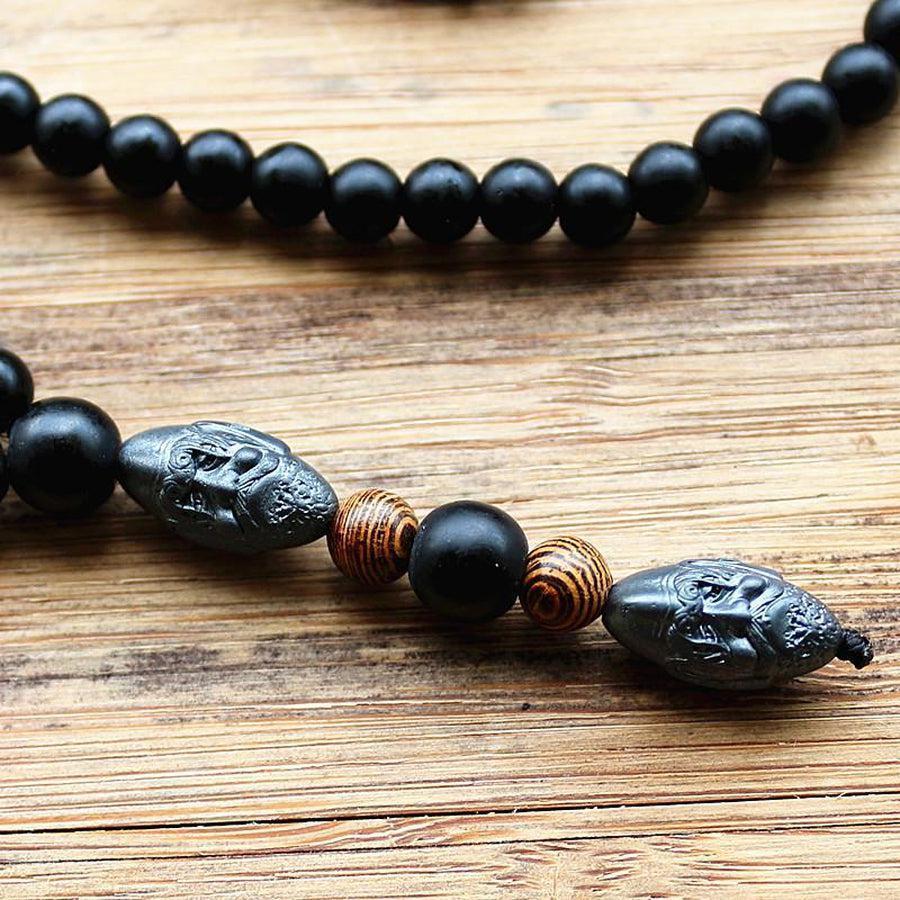Collier sautoir en pierres naturelles de 70 cm