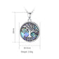 Collier Arbre de Vie en argent sur fond nacré