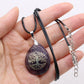 Collier arbre de vie avec pendentif en aventurine verte