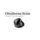 Détail du symbole Yin Yang sur le pendentif en obsidienne